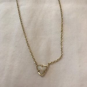 Kendra Scott triangle white pearl necklace